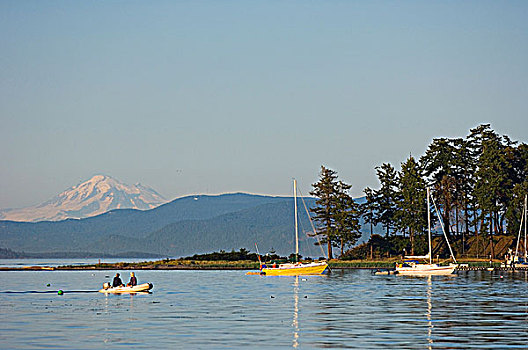 船,锚定,海湾,岛屿,国家公园,温哥华岛,不列颠哥伦比亚省,加拿大