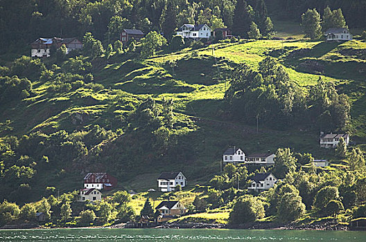 乡村,松恩,峡湾,南方,挪威