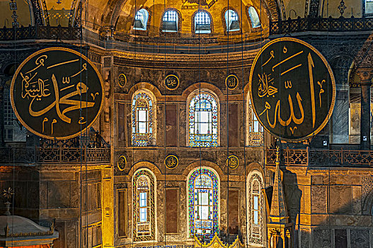 室内,圣索菲亚教堂,伊斯坦布尔,土耳其,纪念建筑,拜占庭风格,文化