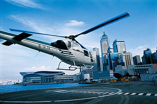 香港回归十周年图片展览直升机场
