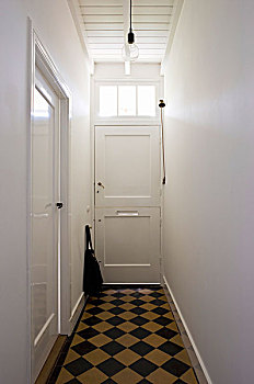 狭窄,走廊,地面,简单,联体别墅