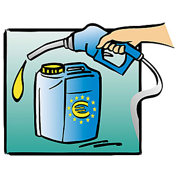 气罐,欧元标志