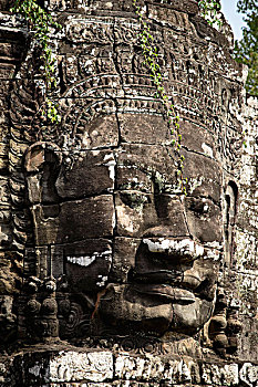 柬埔寨,吴哥窟,巴戎寺,雕刻,脸,大幅,尺寸