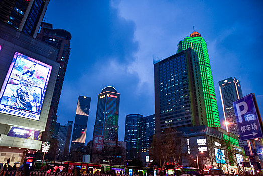 南京新街口夜色