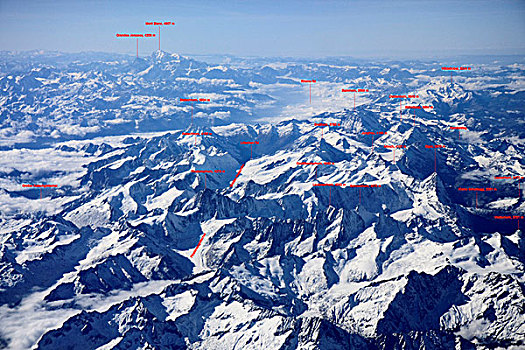 俯视,风景,伯尔尼,艾格尔峰,少女峰,修雷克宏峰,芬斯特瓦山,芬斯特腊尔霍恩峰,山峦,背影,山谷,东方,阿尔卑斯山,瑞士