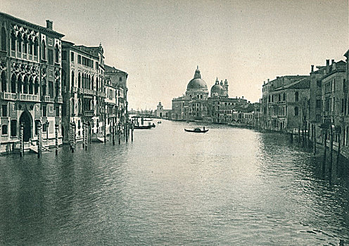 大运河,圣玛丽亚教堂,行礼,威尼斯,意大利,艺术家