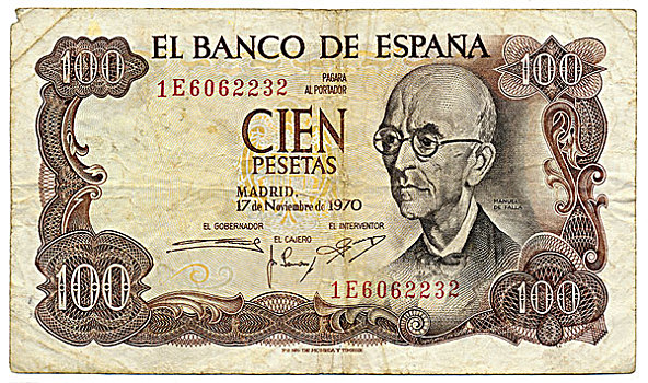 历史,货币,比塞塔,图像,西班牙,作曲
