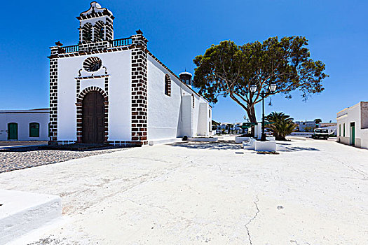 教堂,瓜地扎,兰索罗特岛,加纳利群岛,西班牙,欧洲