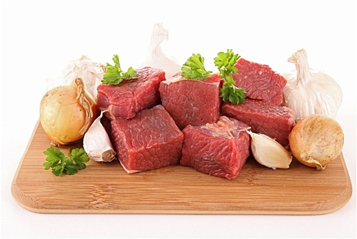 生食,肉,牛肉,切菜板