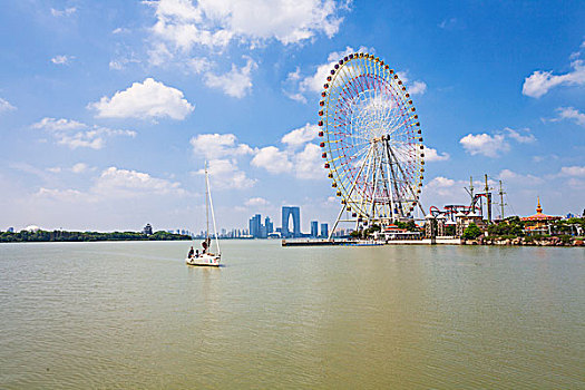 苏州金鸡湖美景