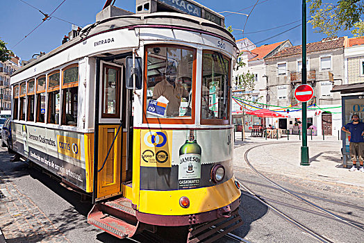 有轨电车,地区,阿尔法马区,里斯本,葡萄牙