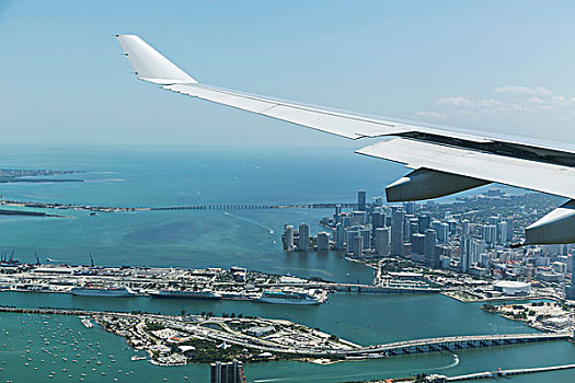 机翼,俯视,迈阿密,佛罗里达,美国