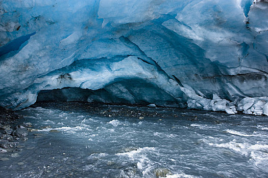 冰,洞穴,冰河,湾,海洋公园,威廉王子湾,阿拉斯加