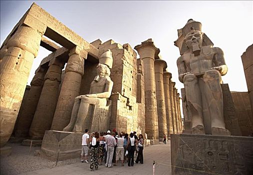 游客,卢克索神庙,路克索神庙,埃及