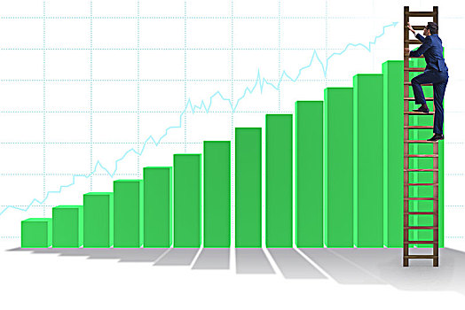 商务人士,攀登,增长,统计
