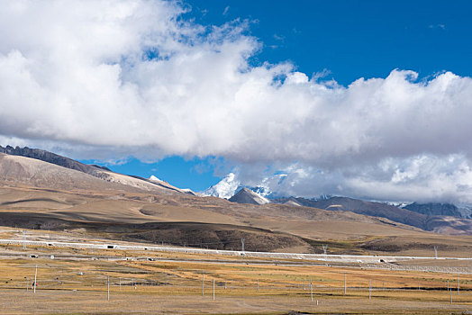 西藏自然风光念青唐古拉山