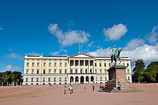 皇家,宫殿,奥斯陆,挪威南部,挪威,斯堪的纳维亚,欧洲