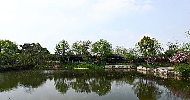 杭州西溪湿地里的洪府