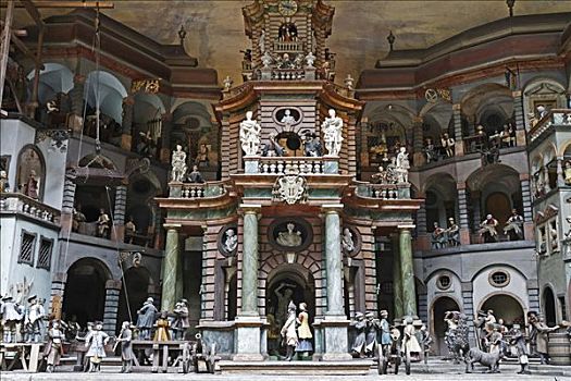 机械,剧院,技巧,喷泉,城堡,海尔布伦,萨尔茨堡,奥地利