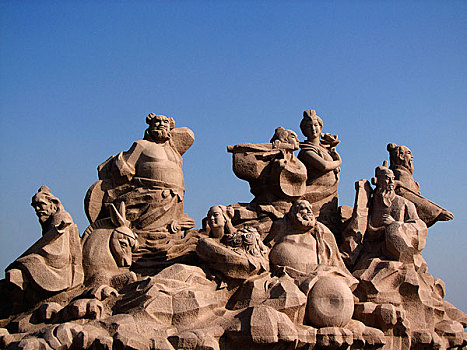 山东蓬莱八仙雕塑
