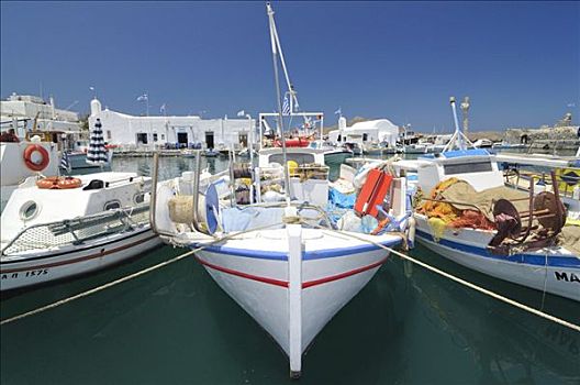 渔船,帕罗斯岛,基克拉迪群岛,希腊,欧洲