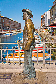 乔伊斯,雕塑,运河,大,大运河,尝试,意大利,欧洲