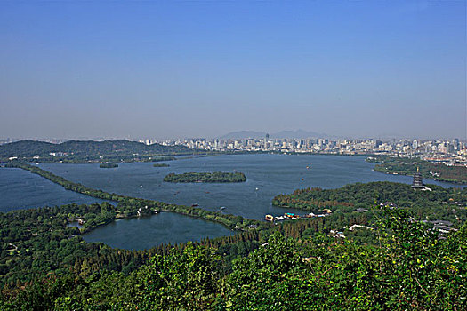 杭州西湖全景