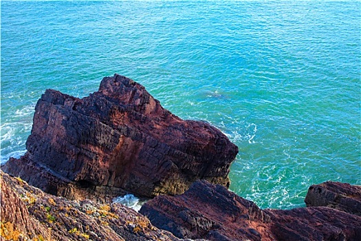 爱尔兰,海岸,碎波,海中,欧洲