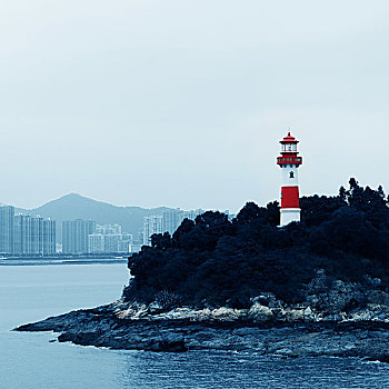 灯塔,小岛,中国