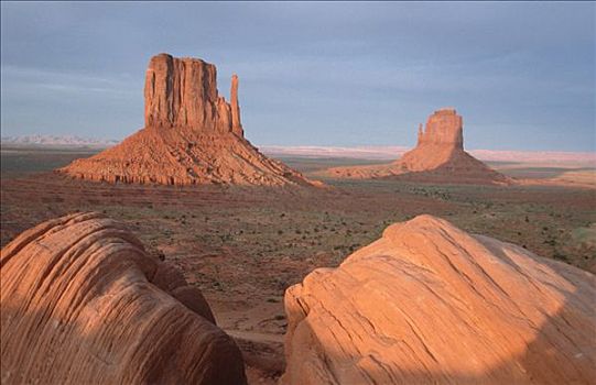 沙岩构造,西部,手套山,东方,纪念碑谷,亚利桑那,美国