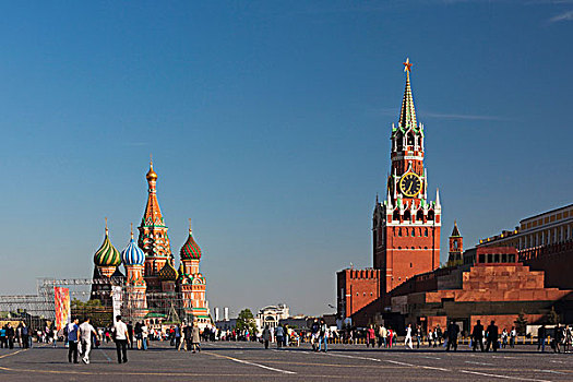 俄罗斯,莫斯科,红场,圣徒,罗勒,大教堂,克里姆林宫,塔