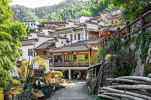 徽派古村落木坑村,中国安徽省黟县木坑竹海景区