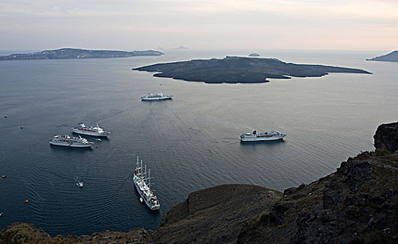 希腊,锡拉岛,品种,游轮,游艇