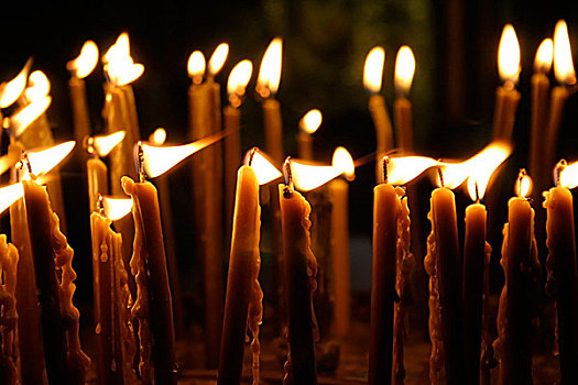 蜡烛,圣诞,教堂,伯利恒,约旦河西岸,巴勒斯坦,以色列