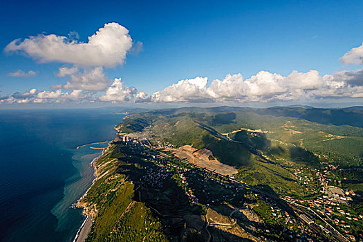 俯视,黑海,海岸,土耳其