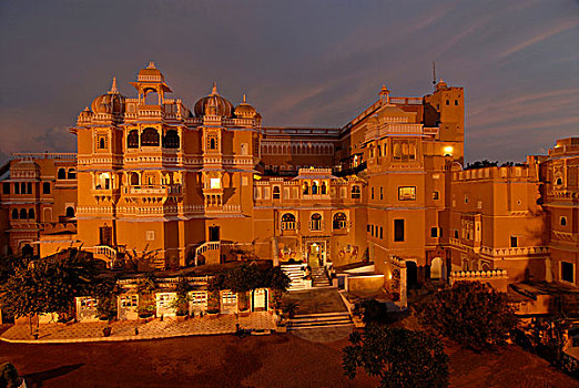 户外,宫殿,酒店,拉贾斯坦邦,印度,亚洲
