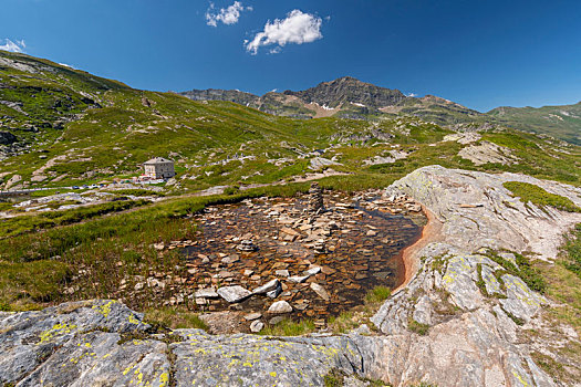 风景,高山,山,石头,累石堆,隘口,瑞士