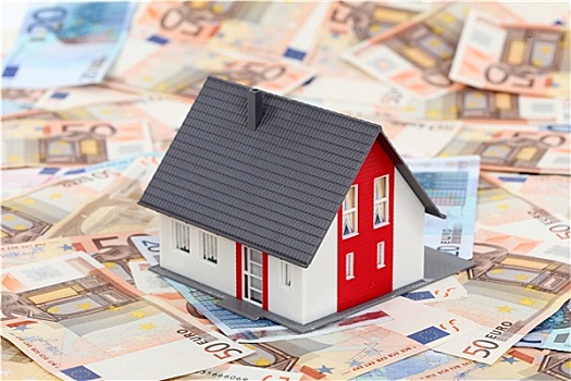 房屋模型,欧元,货币