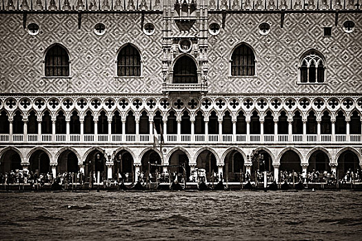 宫殿,上方,水,圣马可广场,威尼斯,意大利