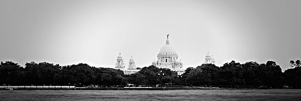 公园,纪念,背景,维多利亚,加尔各答,西孟加拉,印度