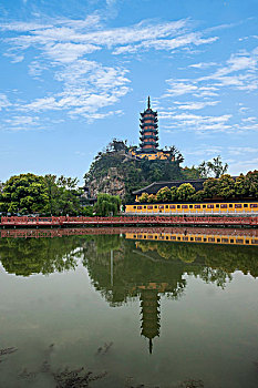 江苏镇江金山寺金山湖廊桥