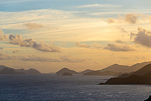 美国,美属维京群岛,圣托马斯,晨光,北岸