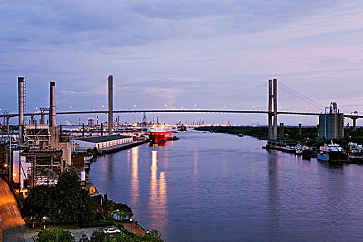 桥,河,乔治亚,美国