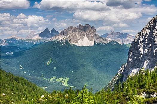 国家公园,全景,山,意大利北部