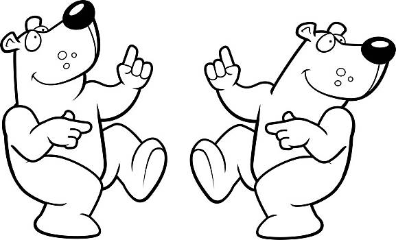 熊跳舞简笔画图片