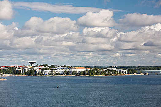 城市,建筑,海岸线,赫尔辛基,芬兰