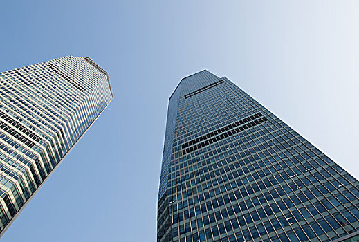现代,玻璃,摩天大楼,商务中心