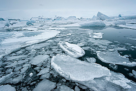冰河,泻湖,冰岛,欧洲