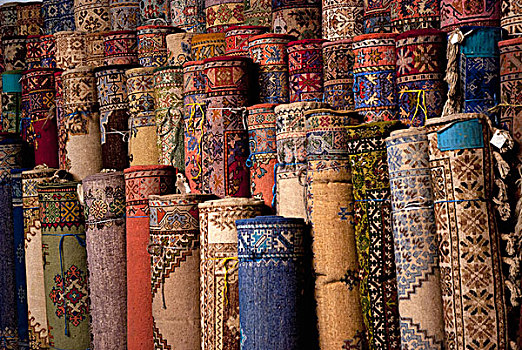 摩洛哥,玛拉喀什,传统,地毯,出售