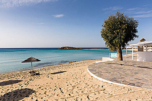 海滩伞,海滩,胜地,塞浦路斯